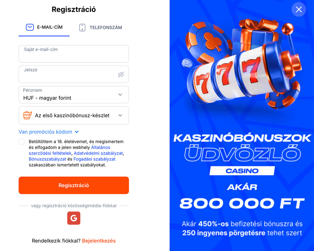 VulkanSpiele Registrering